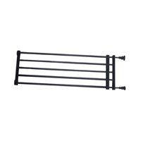 Magideal - Puerta Extensible, Valla Para Cachorros, Protector De Puerta, Divisor De Habitación, Portátil, Para Caminar A Través De La Puerta Retráctil Para Perro 39To60Cmx36Cm Negro