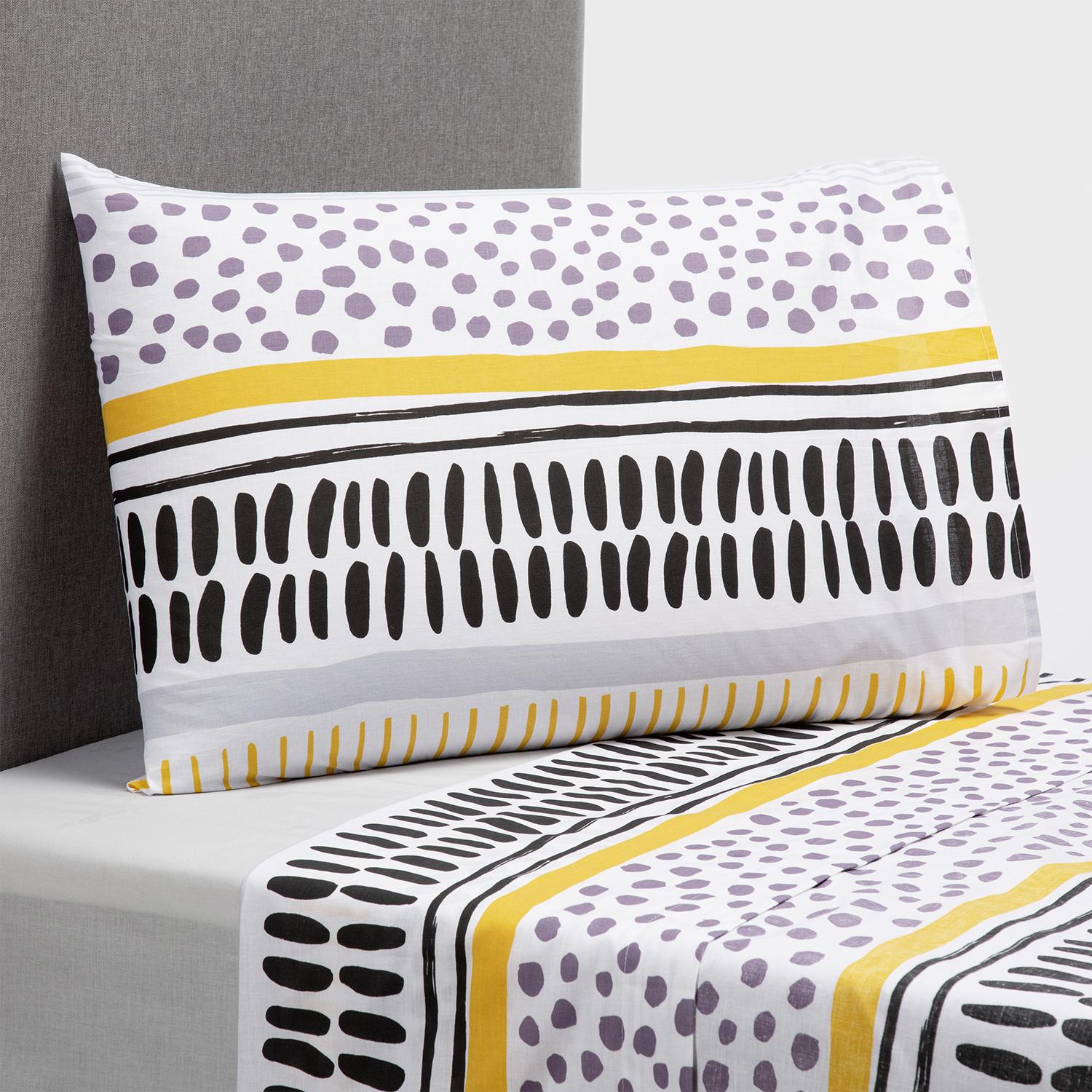 Zahr - Sabana Zarina 1 P Estampada Puntos Amarillo