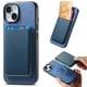 thumbnail image 4 of Funda de Cuero Magnética con Tarjetero para iPhone 14 Cubierta Delgada Azul, 4 of 5