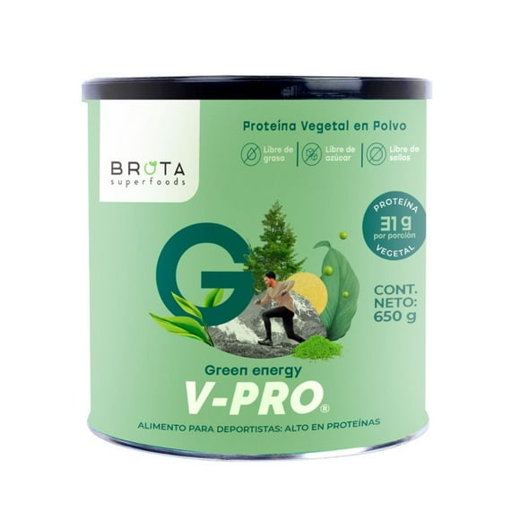 Proteína vegetal en polvo V-pro Green Energy 650 g
