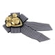 thumbnail image 2 of Pre-atado Bowknot Broche De Tela Pajarita Hombres Wome Insignia Británica Raya Negra, 2 of 3