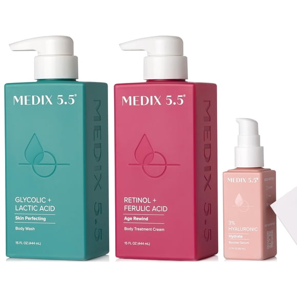 Set antienvejecimiento Medix 5.5 para el cuidado de la piel con retinol y ácido hialurónico