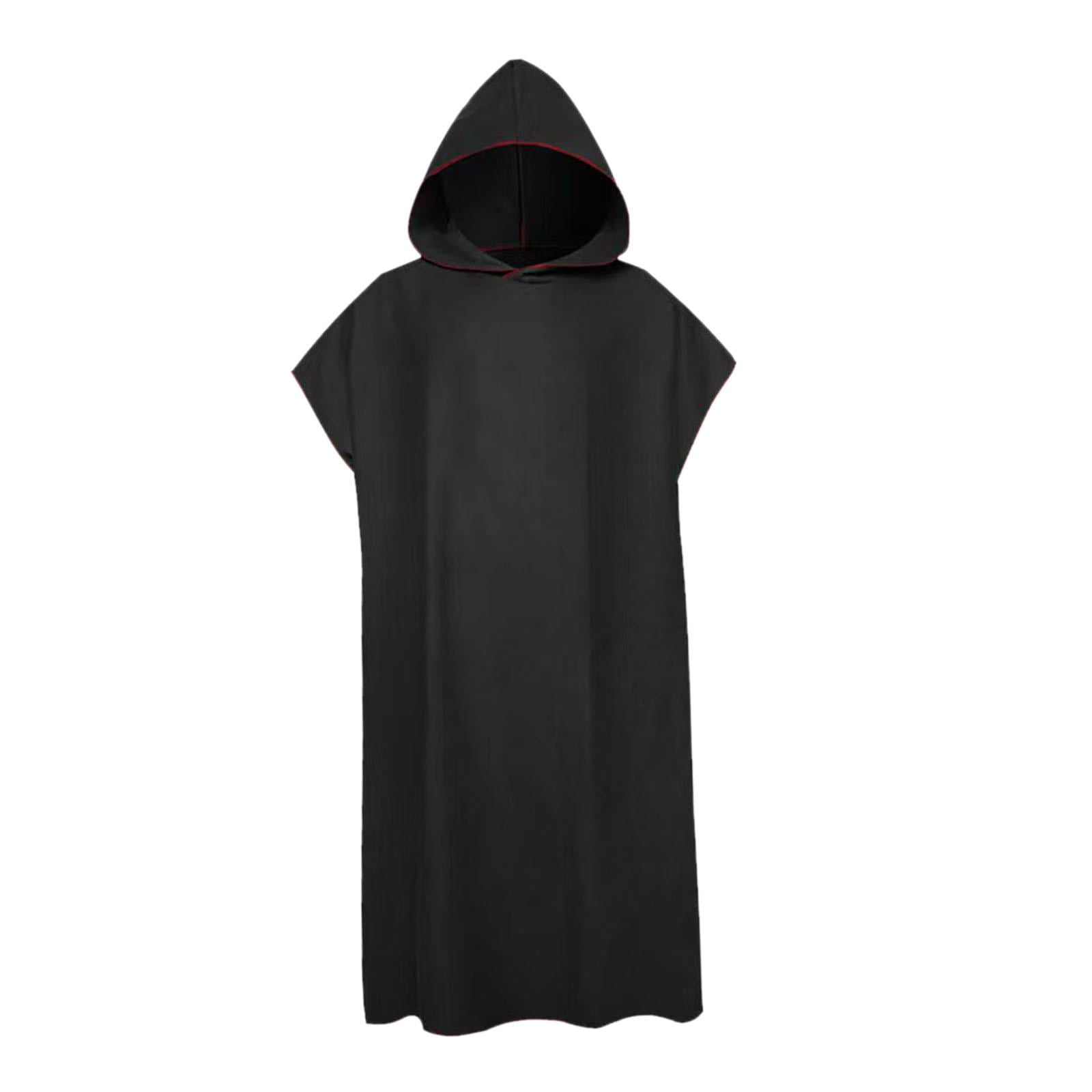 Ioensy - Poncho De Microfibra Para Surf, Toalla De Playa Absorbente Para Verano, Baño, Viaje, Negro