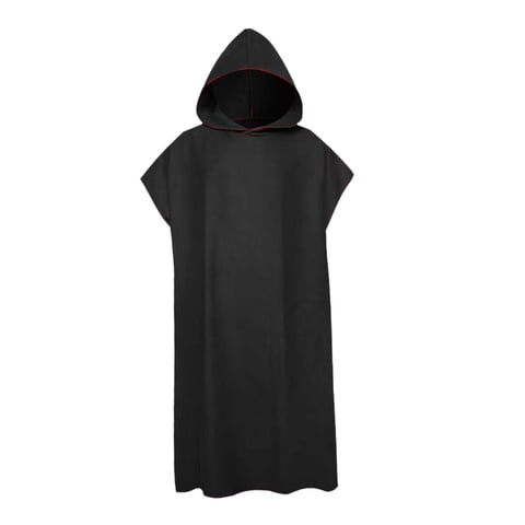 Ioensy - Poncho De Microfibra Para Surf, Toalla De Playa Absorbente Para Verano, Baño, Viaje, Negro