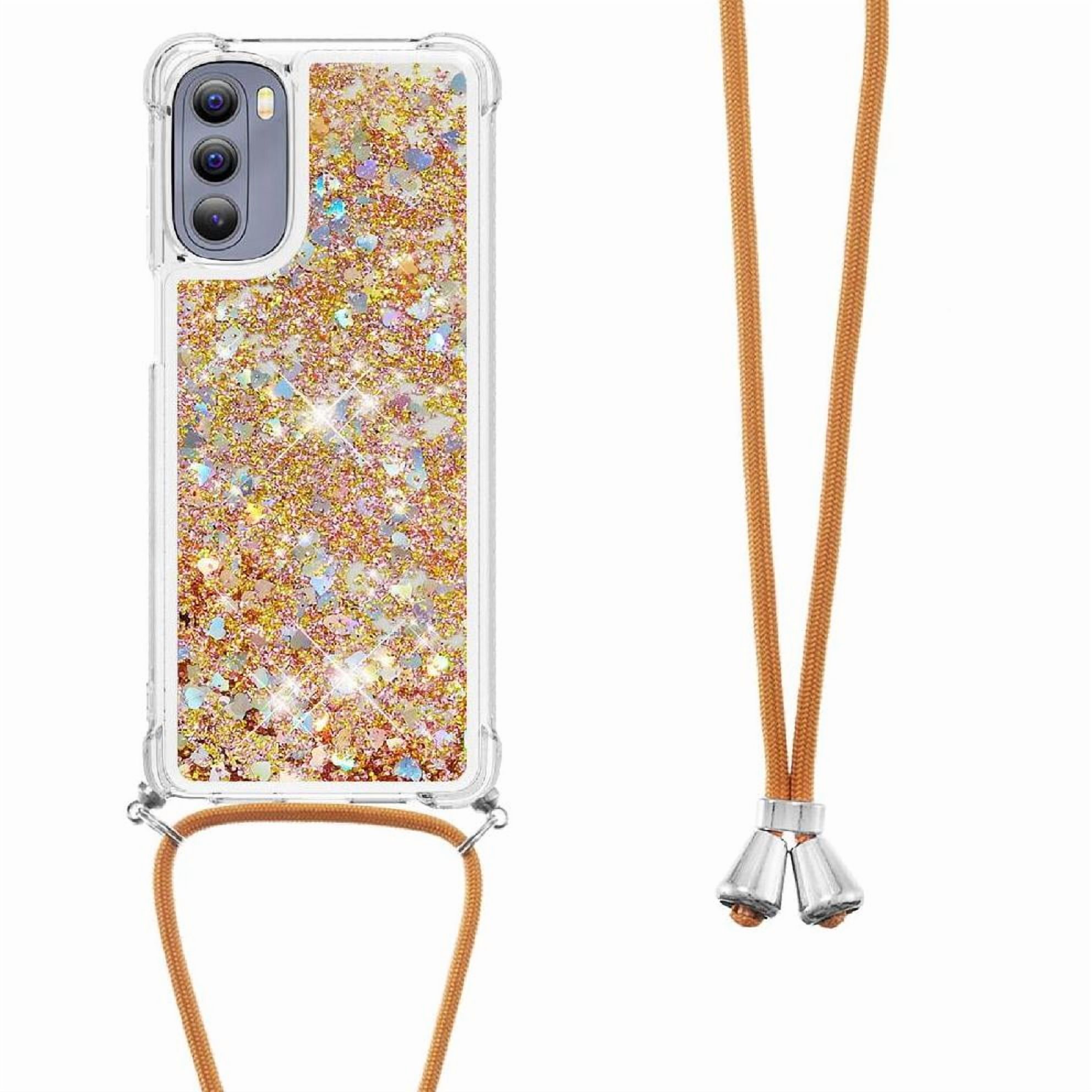 Funda Foxdock Para Motorola Moto G Stylus 2022 4G Con Cuerda Ajustable, Brillo Líquido, Protección Antigolpes Y Lente – Ideal Para Regalo