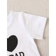 thumbnail image 4 of Baby Boys And Girls Casual "I Love My Mom & Dad" Printed Short Sleeve Romper, Cute Cotton Comfy Jumpsuit Clothes, 4 of 5