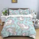 thumbnail image 2 of Cartoon Pink Animals HD Print Bedding Set，boy King Size Bedding Set，girl's Bed Double Bed Duvet Covers Pillowcase Bedding Set, 2 of 5