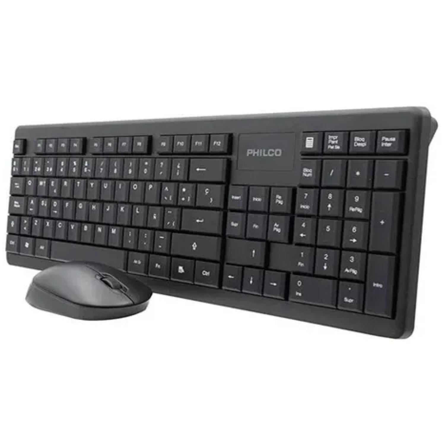 Philco - Kit Teclado Y Mouse Inalambrico Usb Negro Spt6314