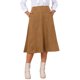 thumbnail image 4 of INSPIRE CHIC Falda de Mujer de Gamuza Sintética con Cintura Alta Elástica para Otoño Invierno, Falda Midi de Línea A para Trabajo con Bolsillos XL Marrón, 4 of 6