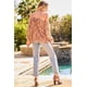 thumbnail image 4 of Top con Tirantes, Cuello Halter, Mangas Globo, Estampado Floral, Terracota M, 4 of 4