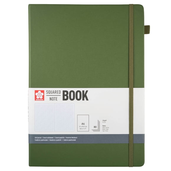 Libreta Sakura Hoja Crema con Cuadros 21x30cm