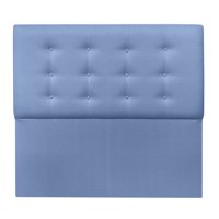 Espacio Hogar - Respaldo Botone Premium King Lino Azul Indigo