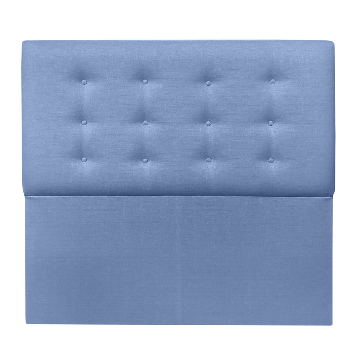 Espacio Hogar - Respaldo Botone Premium Super King Lino Azul Indigo