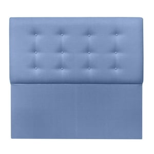 Espacio Hogar - Respaldo Botone Premium 1,5 Plazas Lino Azul Indigo