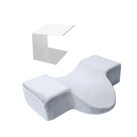 Magideal - Almohada Con Surcos Para Pestañas, Almohada De Espuma Con Memoria Para El Cuello, Extensión De Pestañas En Forma De U, Para Cama Extensible De Pestaña Gris