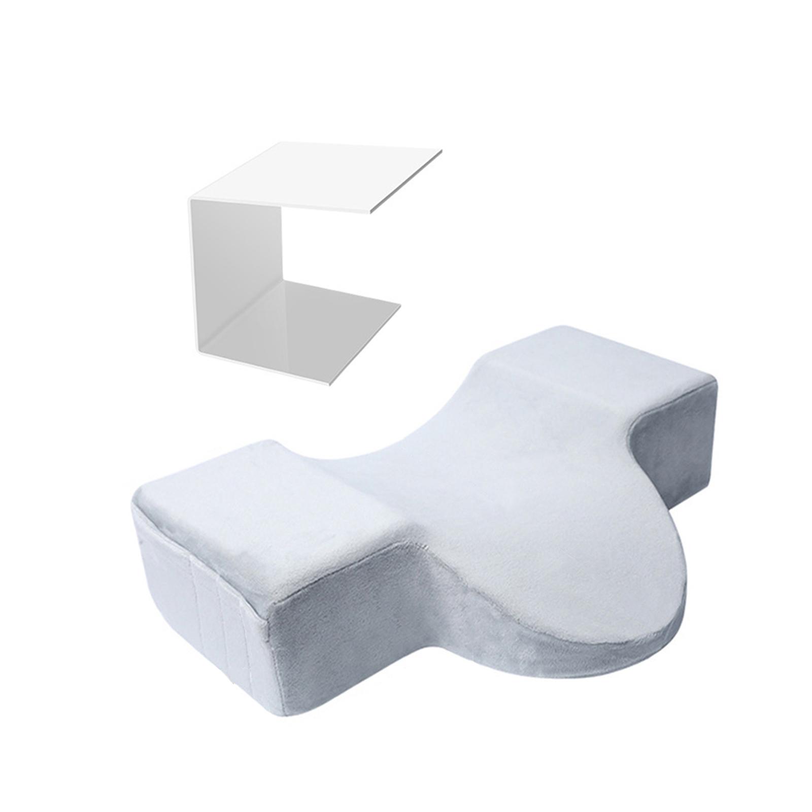 Magideal - Almohada Con Surcos Para Pestañas, Almohada De Espuma Con Memoria Para El Cuello, Extensión De Pestañas En Forma De U, Para Cama Extensible De Pestaña Gris