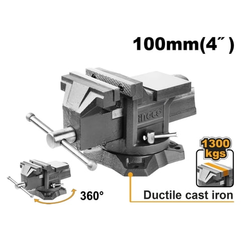 Tornillo Mecanico De Banco 4"" 100Mm (Hbv084) Ingco