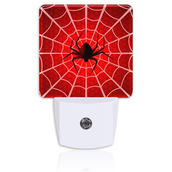 Luz nocturna Neidius Telaraña Roja con sensor crepúsculo‑alba