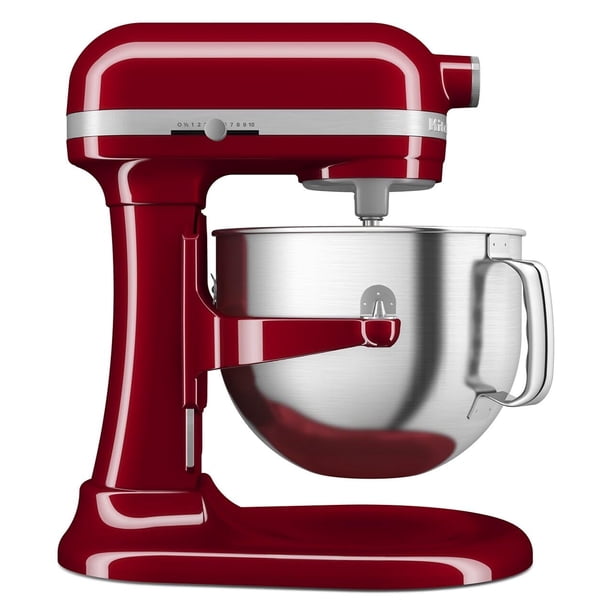 Batidora de pie KitchenAid de 7 cuartos de galón con elevador de cuencos, color rojo imperio