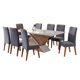 thumbnail image 1 of Juego Comedor Glamour 8 Sillas Café - Blanco, 1 of 6