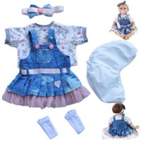 Maihao - Set De Ropa Para Reborn Baby Doll Girl De 43 A 56 Cm Con Falda Vaquera