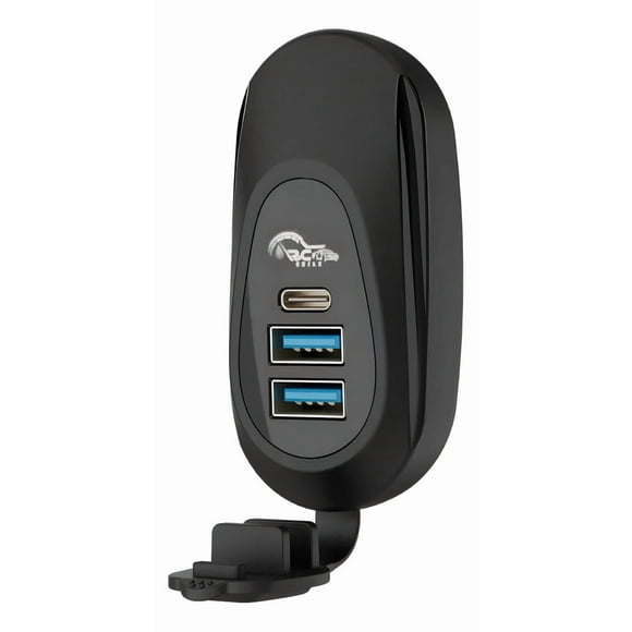 Cargador Carga Rápida 2 Usb 1 Type C 12-24v Sobrepuesto