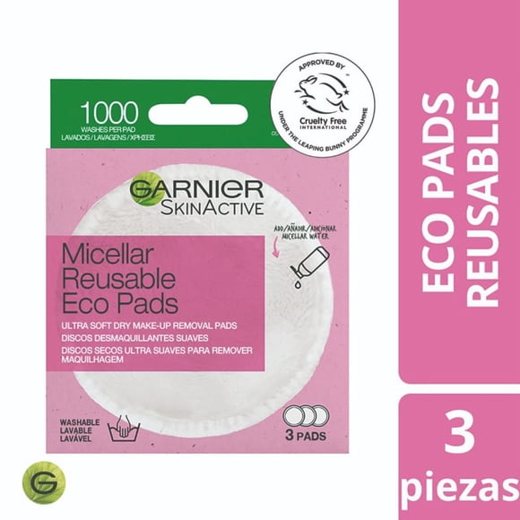 Ecopads Garnier Discos Desmaquillantes Reutilizables