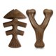 thumbnail image 1 of Juguetes masticables para perros Benebone Fishbone/Wishbone, paquete de 2 unidades, tamaño mediano, 1 of 7