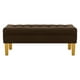 thumbnail image 1 of Banqueta Wood 2c Felpa 01 Chocolate, 1 of 4