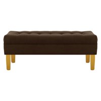 Bodevir - Banqueta Wood 2C Felpa 01 Chocolate