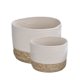thumbnail image 1 of Set de 2 Canasto Redondos Blanco y Natural, 1 of 1