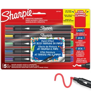 Set 5 Marcadores Acrílicos Sharpie Punta Bala Colores