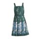 thumbnail image 2 of Delantal De Mujer Falda Para Hornear Jardín Estilo Retro Aseo De Mascotas Delantal De Estilo Chino Verde, 2 of 3