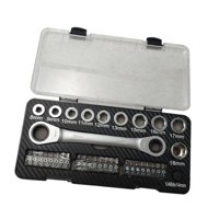 Ioensy - Juego De Llaves Combinadas De Trinquete De 36 Piezas, Llave De Doble Cabeza Resistente De 8 Pulgadas De Largo