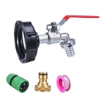 Ioensy - Adaptador De Tanque Ibc Resistente Con Conector Rápido Para Conexión De Manguera De Jardín, Boquilla De Latón