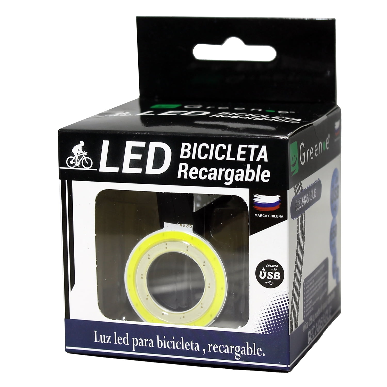 Green E - Luz Led Bicicleta Recargable Usb / Circular