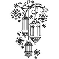 Rienda Libre Graphics - Decomural Christmas Lantern Xmas Snowflake Ws-35631