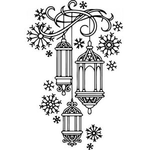 Rienda Libre Graphics - Decomural Christmas Lantern Xmas Snowflake Ws-35631