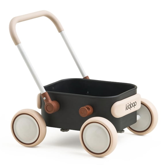Pula Baby Push Walker kidpop de 6 a 12 meses con ruedas, color negro