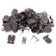 thumbnail image 1 of 20 conjunto de gancho de cobre sin costura y cierre de ojos para pantalones sujetadores del vestido negro, 1 of 5