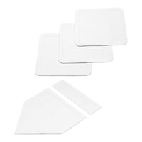 Ioensy - Béisbol Softball 5 Piezas Base Set Bases De Campo De Goma Blanco