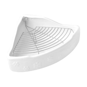 Ioensy - Caja De Arena Para Conejos, Orinal De Cerámica Para Mascotas, Inodoro Para Chinchillas, Cobayas Y Hurones, Color Blanco