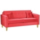 thumbnail image 2 of Sofa New Retro 3 Cuerpos Felpa 01 Rojo, 2 of 5
