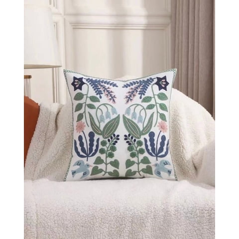 Homestore - Cojín Bordado 45X45 Cm Naturaleza