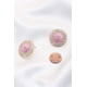 thumbnail image 2 of Arete CC Clothing Redondo De Metal Doble Círculo Blanco, 2 of 5