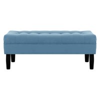 Bodevir - Banqueta Wood 2C Felpa 00 Azul Petroleo