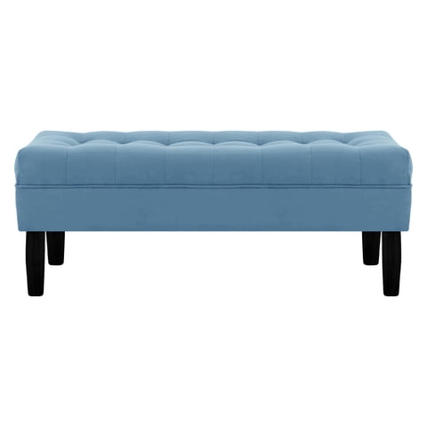 Bodevir - Banqueta Wood 2C Felpa 00 Azul Petroleo