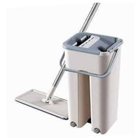 Dblue - Set Cubo Y Trapeador Mopa De Microfibra Beige