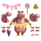 thumbnail image 1 of Figura de acción Super7 Ultimates! Disney Fantasia Hyacinth Hippo, 1 of 4