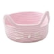 thumbnail image 3 of Cesta Organizadora de Cuerda de Algodón Gato Almacenamiento Cesta Decorativa Recipiente Portátil Diseño Creativo Toque Suave Adecuada para Decoración Rosa, 3 of 3